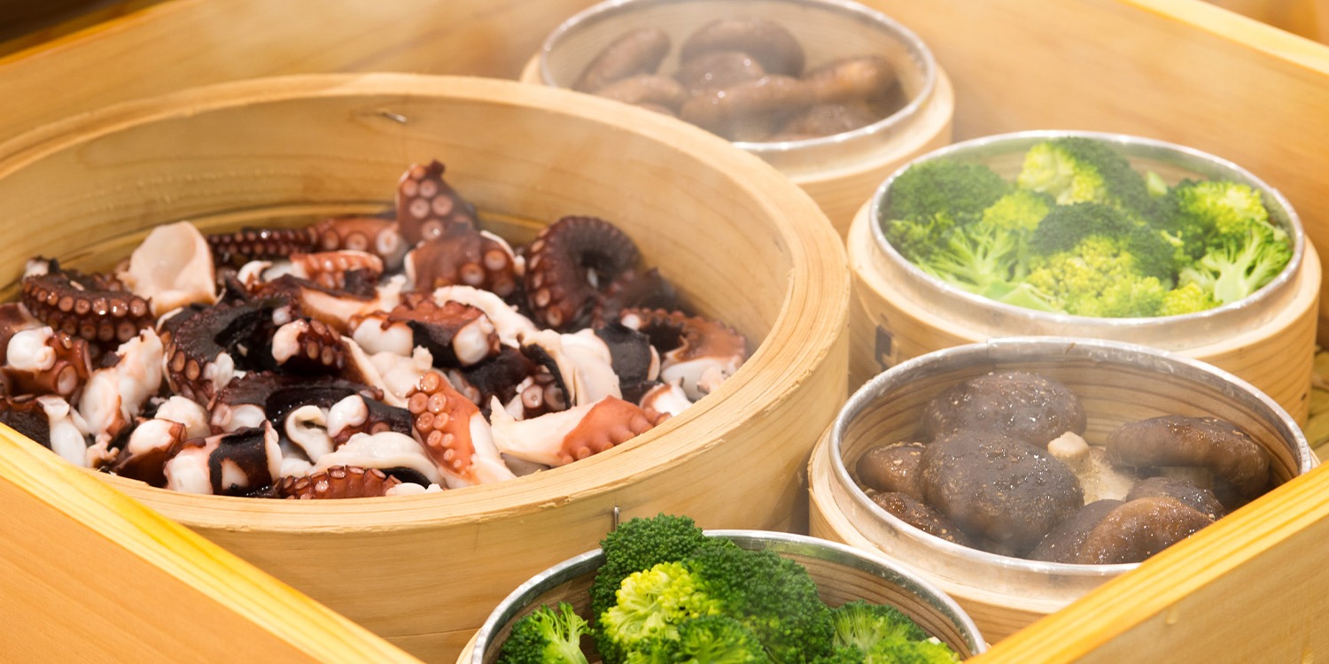 카메노이 호텔 벳푸 조식 뷔페 식재료