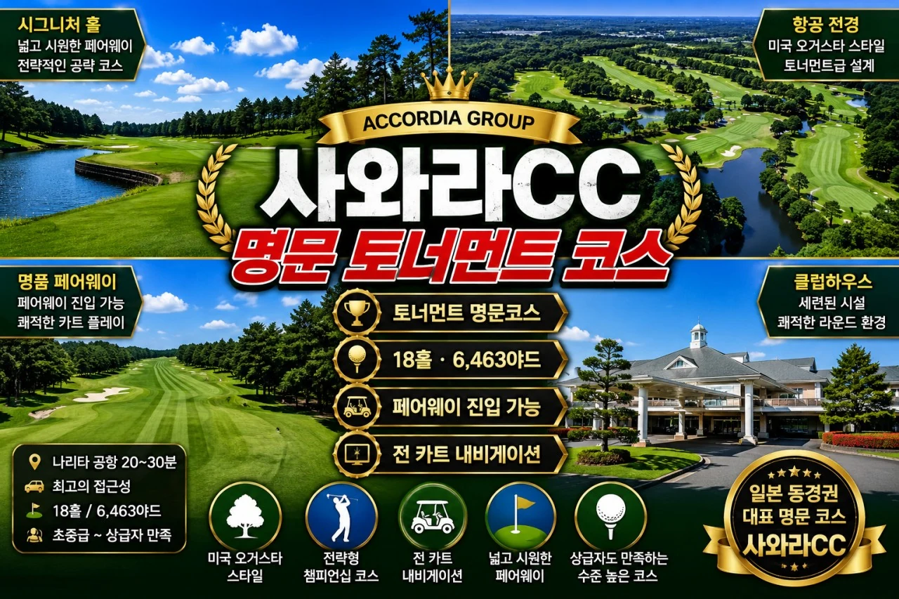 사와라CC 페어웨이와 코스 레이아웃