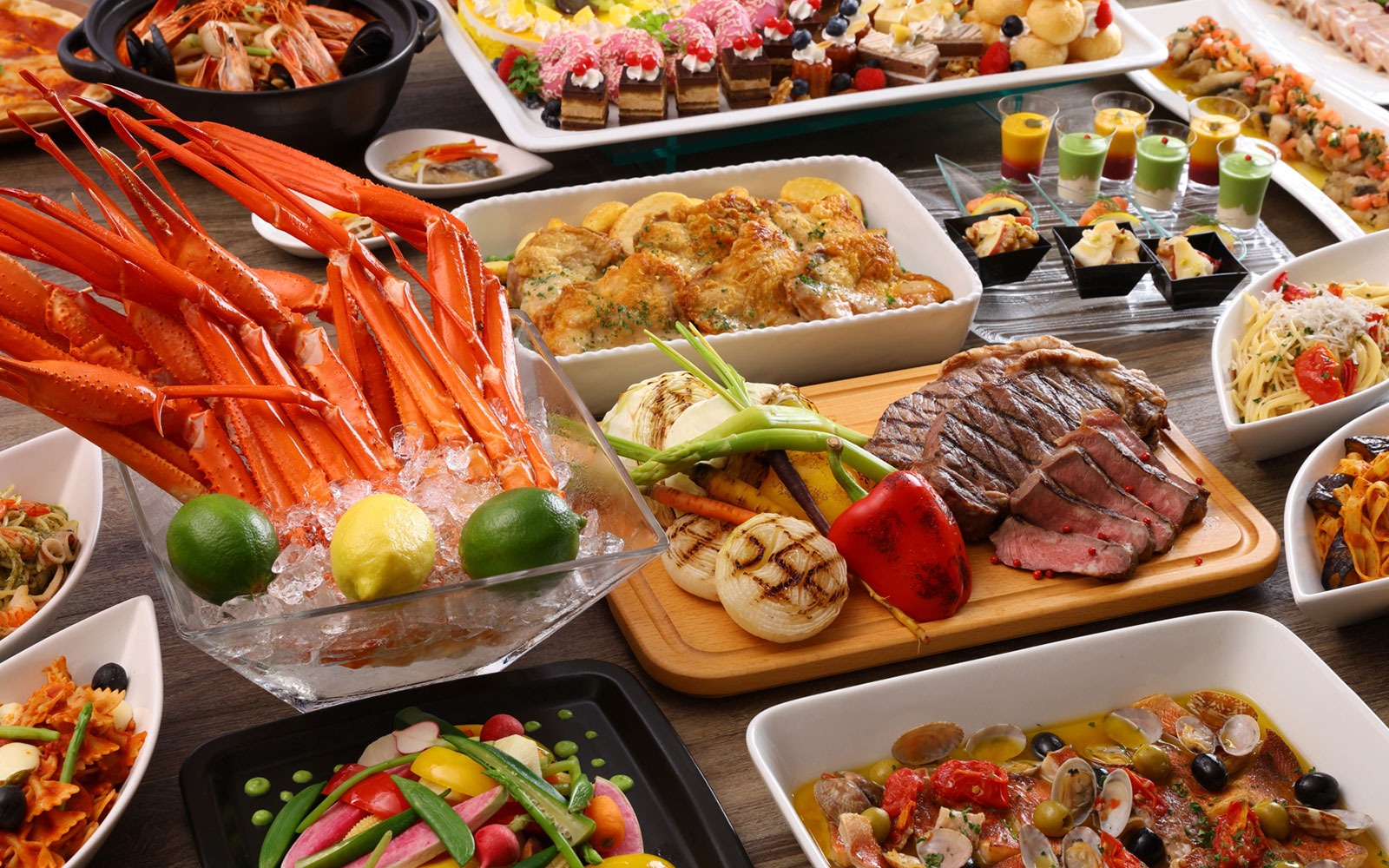 International Resort Hotel Yurakujo 공식 뷔페 음식